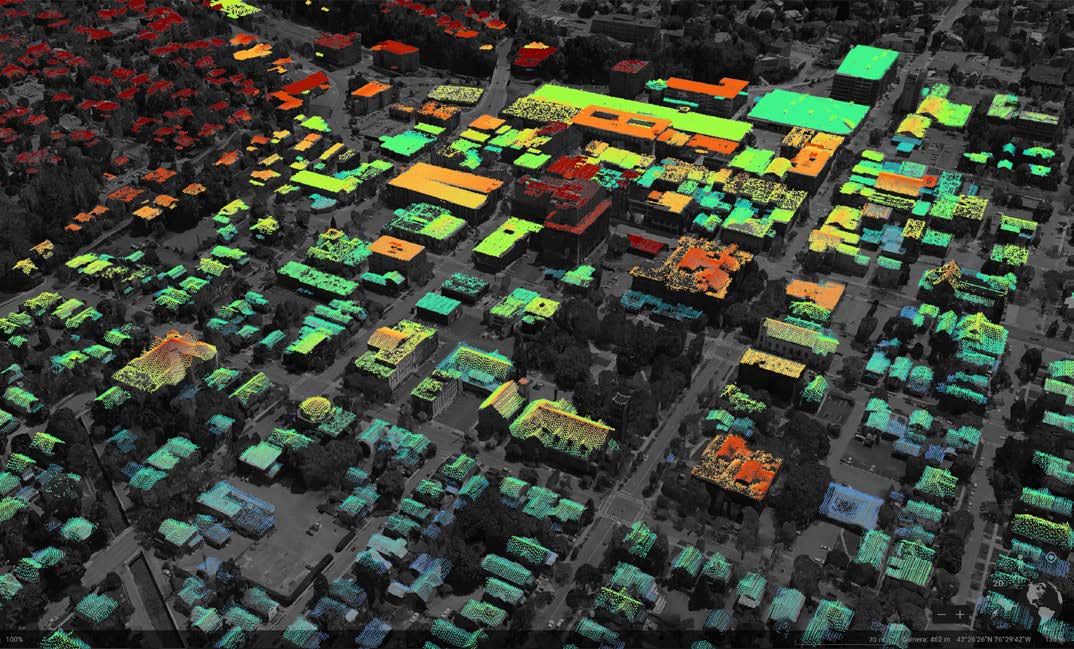 Urban Digital Twin visualization showing integrated city data